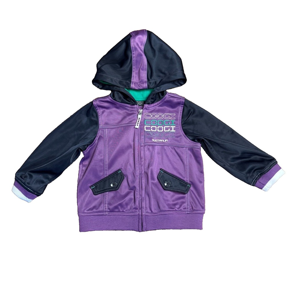 Toddler‎ Coogi Track Jacket Australia Full Zip Purple Black EUC Baby 18 months